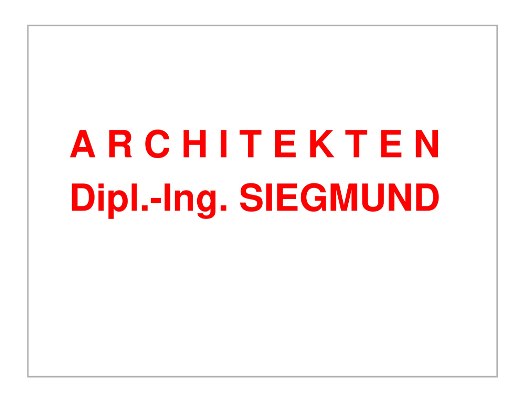 Architekten Dipl.-Ing. SIEGMUND